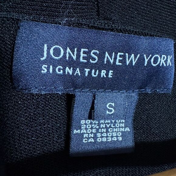 SALE! Black Jones New York Tie-Front Sweater Size S EUC - Picture 6 of 6